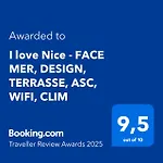 I - Face Mer, Design, Terrasse, Asc, Wifi, Clim Apartman Nizza